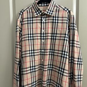Burberry classic check button up